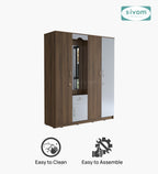 Sivom furniture SIVOM Redim Multipurpose 4 Door Closet Engineered Wood 4 Door Wardrobe for Modern Homes | Elegant Design & Premium Finish