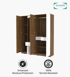 Sivom furniture SIVOM Redim Multipurpose 4 Door Closet Engineered Wood 4 Door Wardrobe for Modern Homes | Elegant Design & Premium Finish