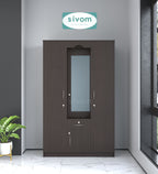 Sivom SIVOM Redim Multipurpose 3 Door Wardrobe / Spacious Shelves with Hanging Rail Engineered Wood 3 Door Wardrobe for Modern Homes | Elegant Design & Premium Finish