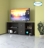 SIVOM REED Multipurpose TV Unit fits upto 43 inch with Storage Engineered Wood TV Entertainment Unit for Modern Homes | Elegant Design & Premium Finish
