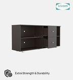 SIVOM REED Multipurpose TV Unit fits upto 43 inch with Storage Engineered Wood TV Entertainment Unit for Modern Homes | Elegant Design & Premium Finish