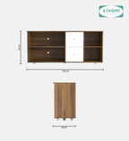 SIVOM REED Multipurpose TV Unit fits upto 43 inch with Storage Engineered Wood TV Entertainment Unit for Modern Homes | Elegant Design & Premium Finish