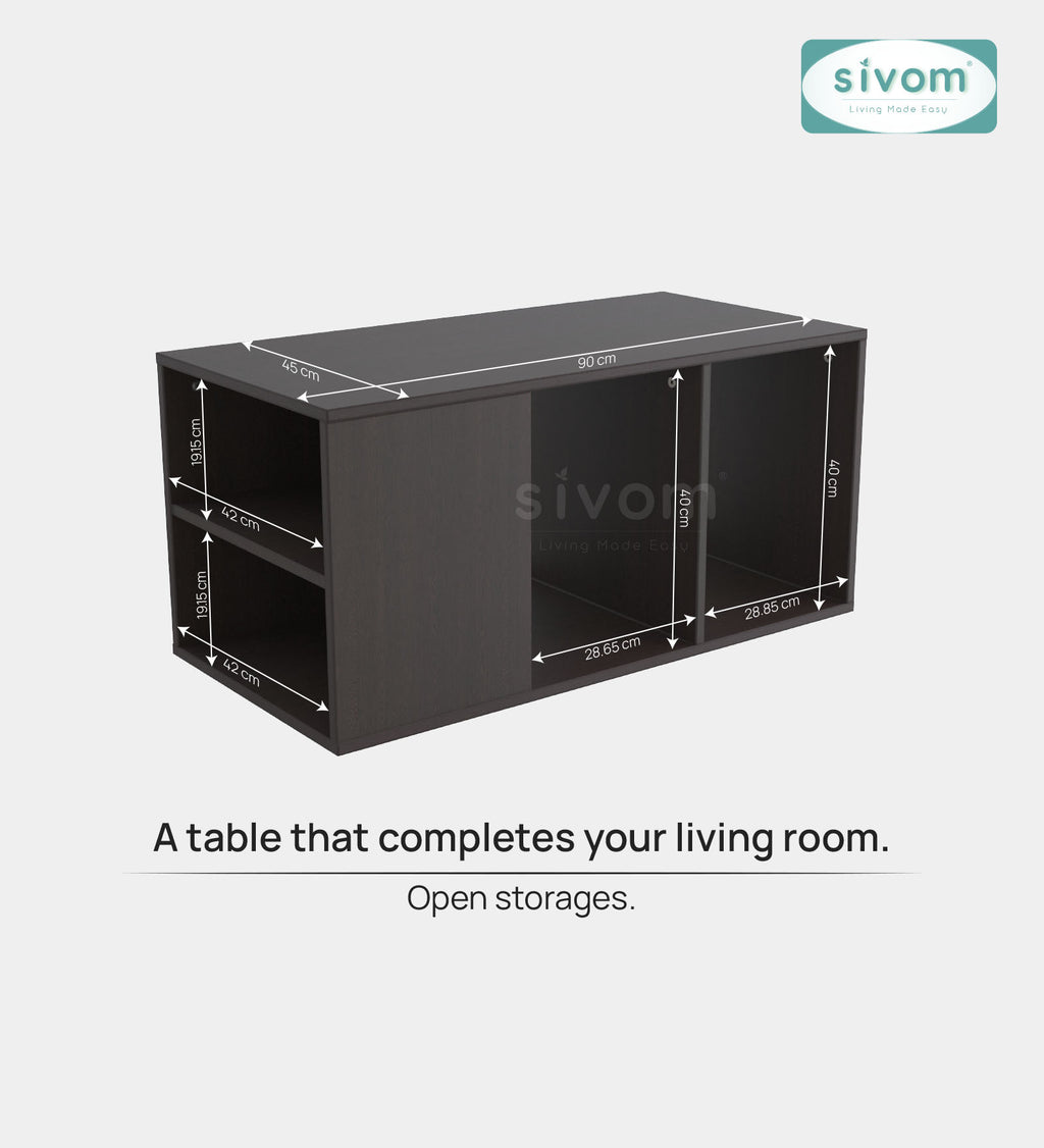 Sivom SIVOM Regal Multipurpose Centre Table / Engineered Wood Coffee Table for Modern Homes | Elegant Design & Premium Finish