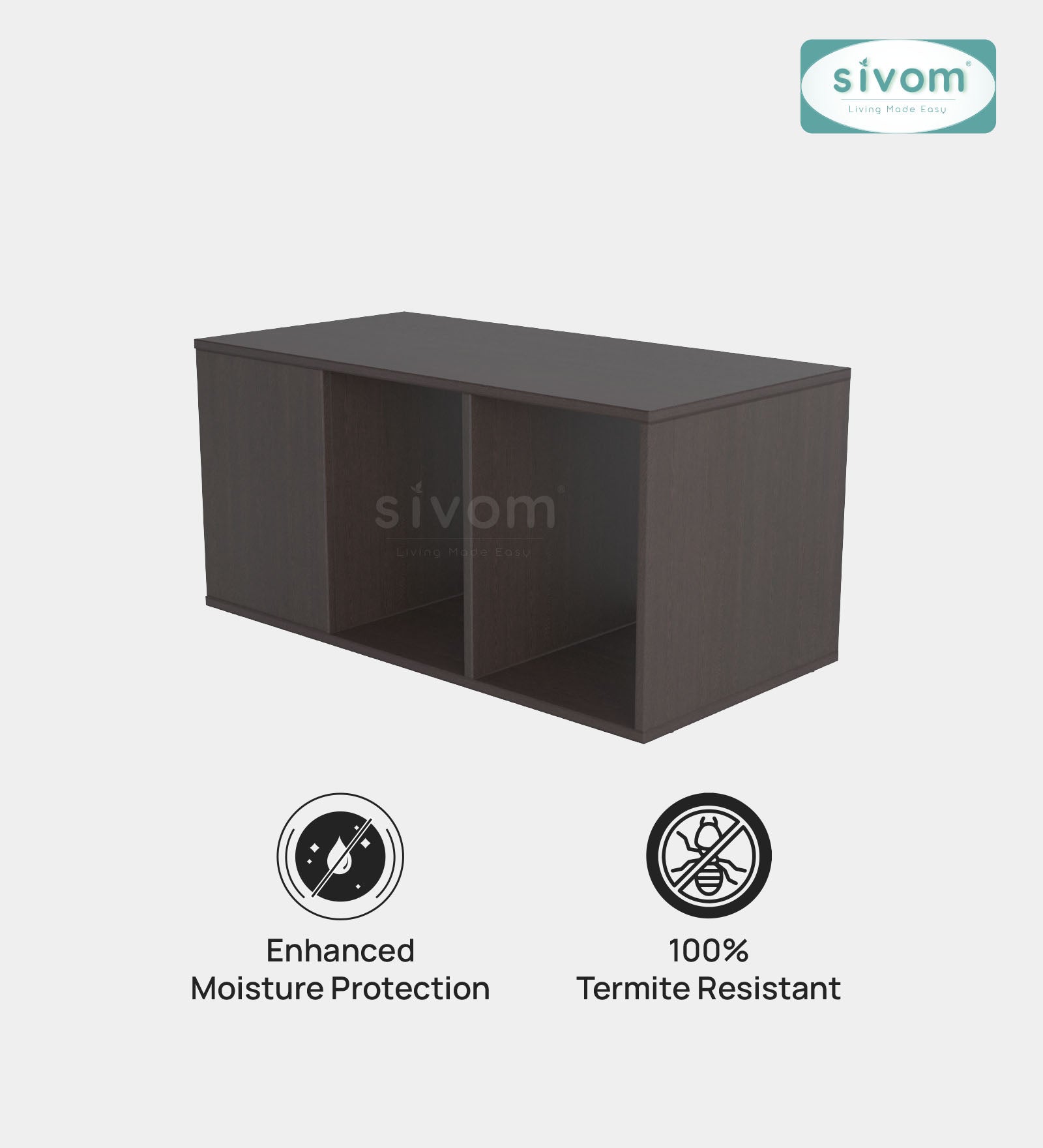 Sivom SIVOM Regal Multipurpose Centre Table / Engineered Wood Coffee Table for Modern Homes | Elegant Design & Premium Finish