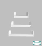 Sivom SIVOM REMI Multipurpose Modular Wall Racks/Shelves/Organiser/Décor Particle Board Wall Shelf (Number of Shelves - 3, ) for Modern Homes | Elegant Design & Premium Finish