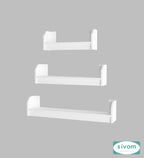 Sivom SIVOM REMI Multipurpose Modular Wall Racks/Shelves/Organiser/Décor Particle Board Wall Shelf (Number of Shelves - 3, ) for Modern Homes | Elegant Design & Premium Finish