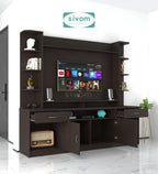 SIVOM Reo Multipurpose TV Unit fits upto 43 inch with Storage Engineered Wood TV Entertainment Unit for Modern Homes | Elegant Design & Premium Finish