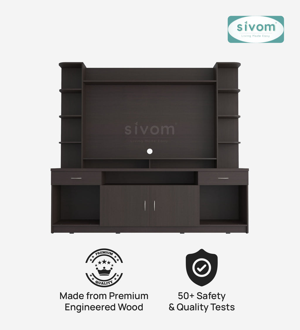 SIVOM Reo Multipurpose TV Unit fits upto 43 inch with Storage Engineered Wood TV Entertainment Unit for Modern Homes | Elegant Design & Premium Finish