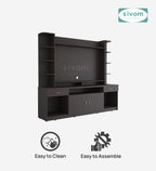 SIVOM Reo Multipurpose TV Unit fits upto 43 inch with Storage Engineered Wood TV Entertainment Unit for Modern Homes | Elegant Design & Premium Finish