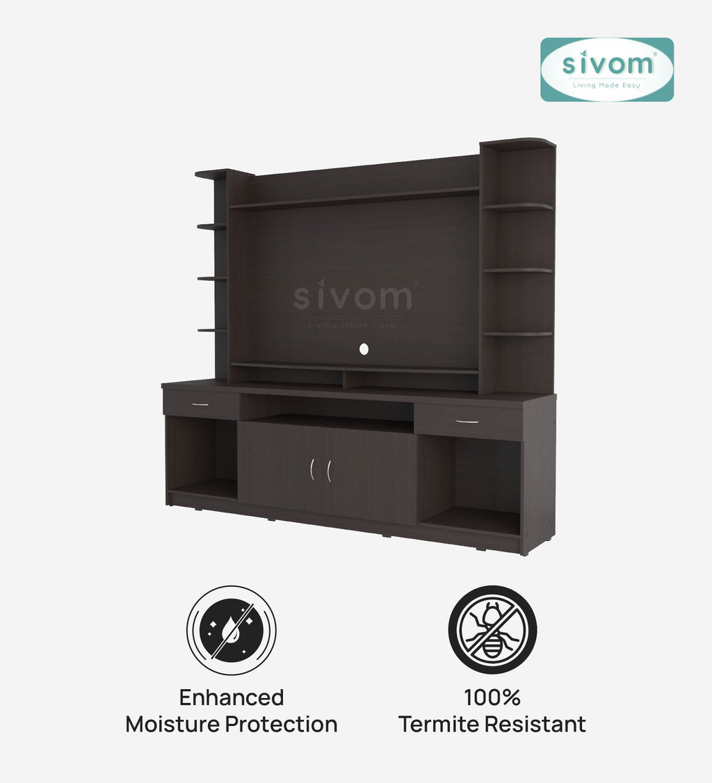 SIVOM Reo Multipurpose TV Unit fits upto 43 inch with Storage Engineered Wood TV Entertainment Unit for Modern Homes | Elegant Design & Premium Finish