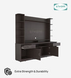 SIVOM Reo Multipurpose TV Unit fits upto 43 inch with Storage Engineered Wood TV Entertainment Unit for Modern Homes | Elegant Design & Premium Finish