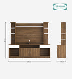 SIVOM Reo Multipurpose TV Unit fits upto 43 inch with Storage Engineered Wood TV Entertainment Unit for Modern Homes | Elegant Design & Premium Finish