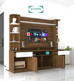 SIVOM Reo Multipurpose TV Unit fits upto 43 inch with Storage Engineered Wood TV Entertainment Unit for Modern Homes | Elegant Design & Premium Finish