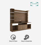 SIVOM Reo Multipurpose TV Unit fits upto 43 inch with Storage Engineered Wood TV Entertainment Unit for Modern Homes | Elegant Design & Premium Finish