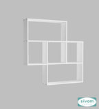 Sivom SIVOM RETICA Multipurpose Modular Wall Racks/Shelves/Organiser/Décor Particle Board Wall Shelf (Number of Shelves - 5, ) for Modern Homes | Elegant Design & Premium Finish