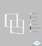 Sivom SIVOM RETICA Multipurpose Modular Wall Racks/Shelves/Organiser/Décor Particle Board Wall Shelf (Number of Shelves - 5, ) for Modern Homes | Elegant Design & Premium Finish