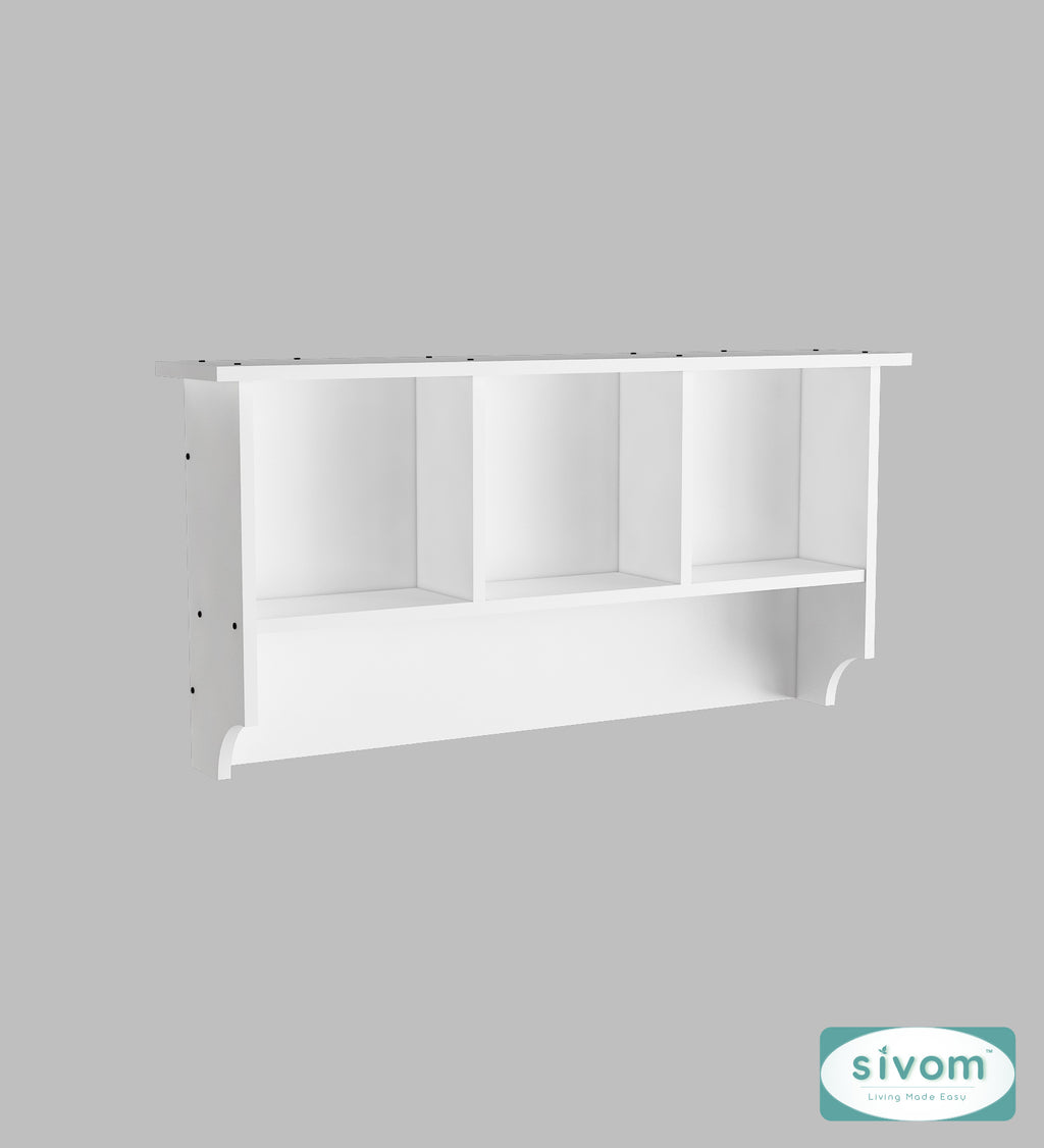 Sivom SIVOM RIO Multipurpose Modular Wall Racks/Shelves/Organiser/Décor Particle Board Wall Shelf (Number of Shelves - 4, ) for Modern Homes | Elegant Design & Premium Finish