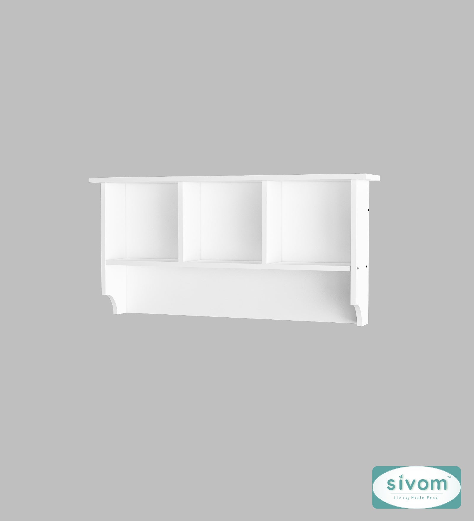 Sivom SIVOM RIO Multipurpose Modular Wall Racks/Shelves/Organiser/Décor Particle Board Wall Shelf (Number of Shelves - 4, ) for Modern Homes | Elegant Design & Premium Finish