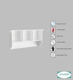 Sivom SIVOM RIO Multipurpose Modular Wall Racks/Shelves/Organiser/Décor Particle Board Wall Shelf (Number of Shelves - 4, ) for Modern Homes | Elegant Design & Premium Finish
