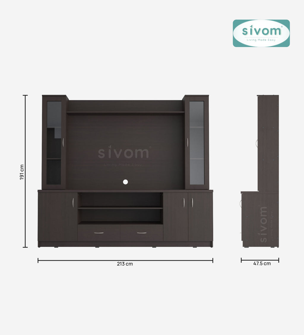 SIVOM Ronald Multipurpose TV Unit fits upto 43 inch with Storage Engineered Wood TV Entertainment Unit for Modern Homes | Elegant Design & Premium Finish