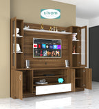SIVOM Ronald Multipurpose TV Unit fits upto 43 inch with Storage Engineered Wood TV Entertainment Unit for Modern Homes | Elegant Design & Premium Finish