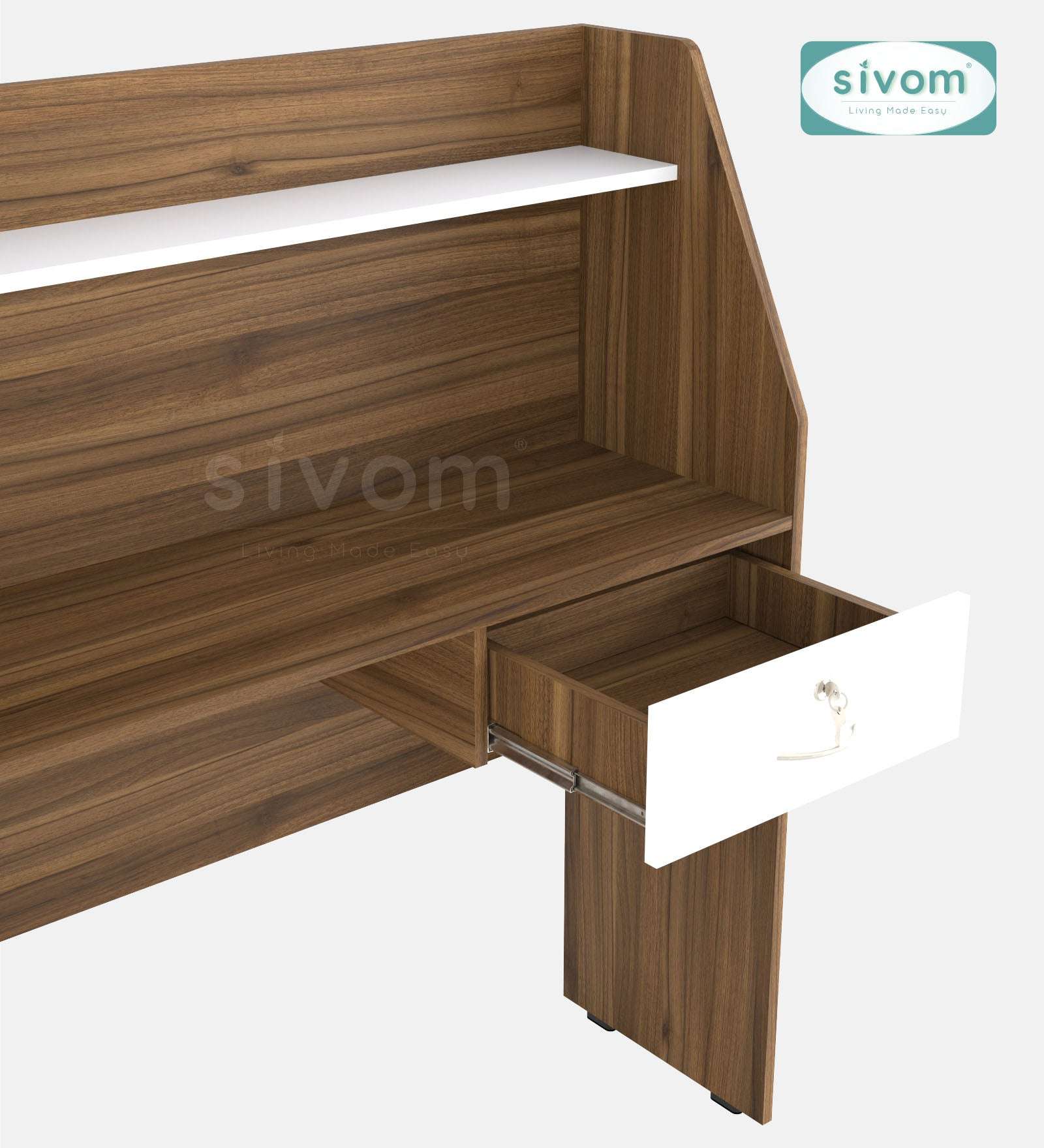 Sivom SIVOM Rowen Multipurpose Study/Home/Office Table Engineered Wood Study Table for Modern Homes | Elegant Design & Premium Finish