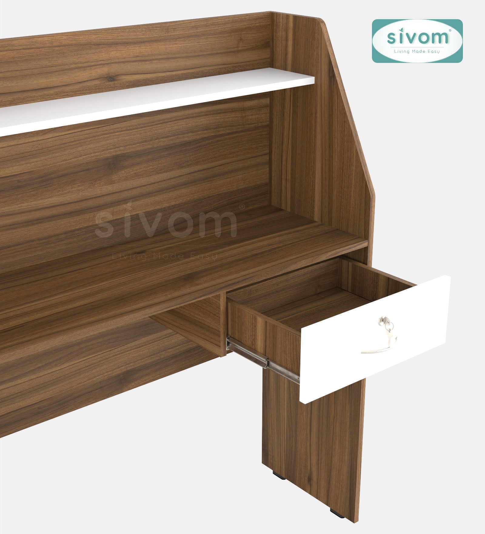 Sivom SIVOM Rowen Multipurpose Study/Home/Office Table Engineered Wood Study Table for Modern Homes | Elegant Design & Premium Finish