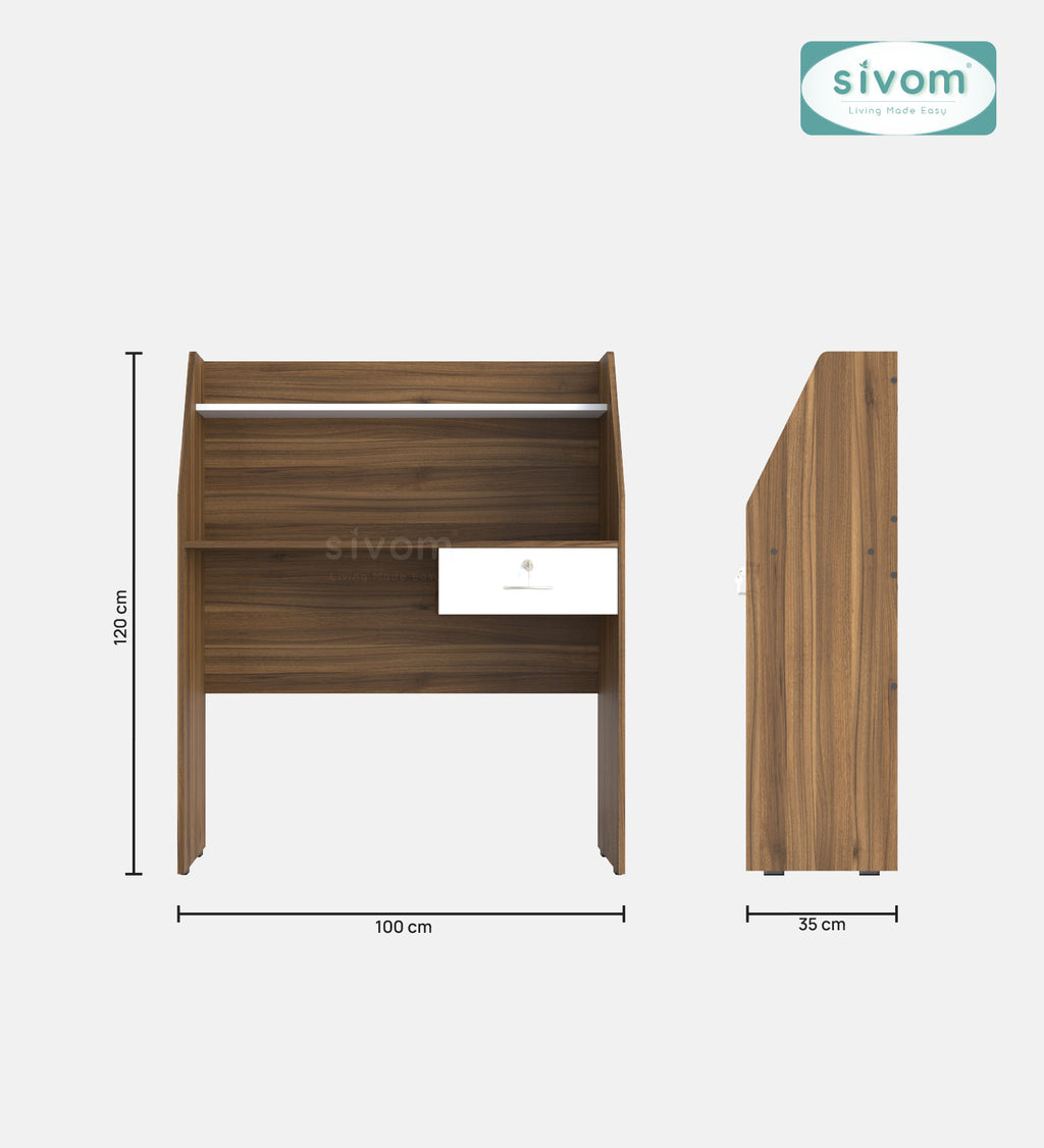 Sivom SIVOM Rowen Multipurpose Study/Home/Office Table Engineered Wood Study Table for Modern Homes | Elegant Design & Premium Finish