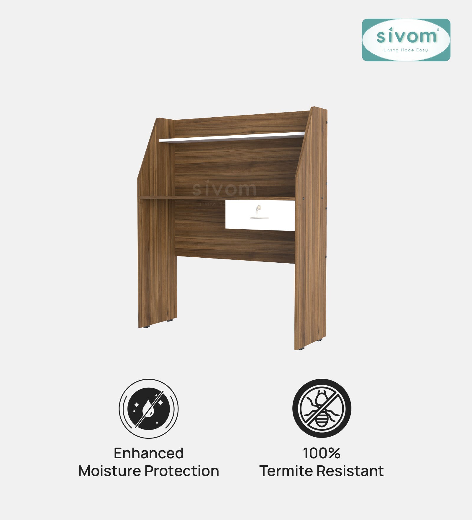 Sivom SIVOM Rowen Multipurpose Study/Home/Office Table Engineered Wood Study Table for Modern Homes | Elegant Design & Premium Finish