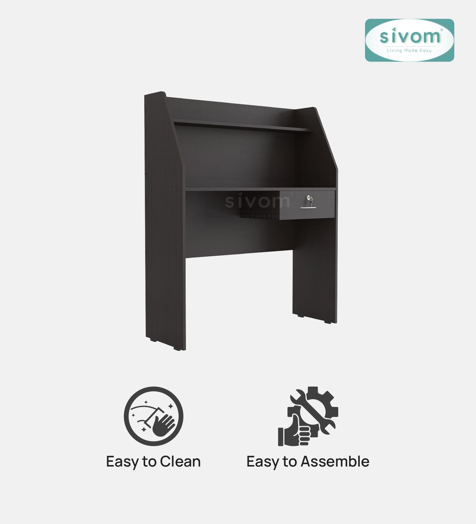 Sivom SIVOM Rowen Multipurpose Study/Home/Office Table Engineered Wood Study Table for Modern Homes | Elegant Design & Premium Finish