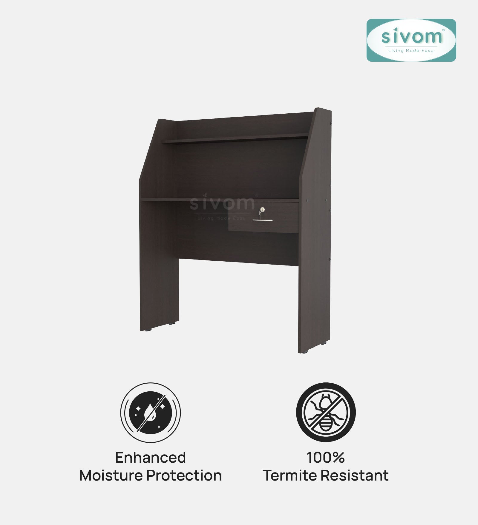 Sivom SIVOM Rowen Multipurpose Study/Home/Office Table Engineered Wood Study Table for Modern Homes | Elegant Design & Premium Finish