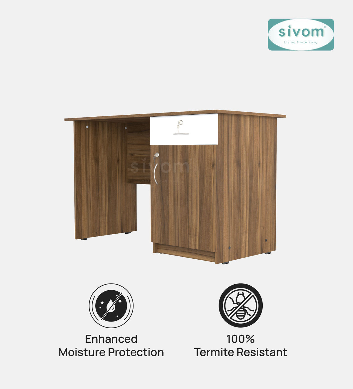Sivom SIVOM RUBICON Multipurpose Study/Home/Office Table Engineered Wood Study Table for Modern Homes | Elegant Design & Premium Finish (Copy) (Copy) (Copy) (Copy) (Copy)