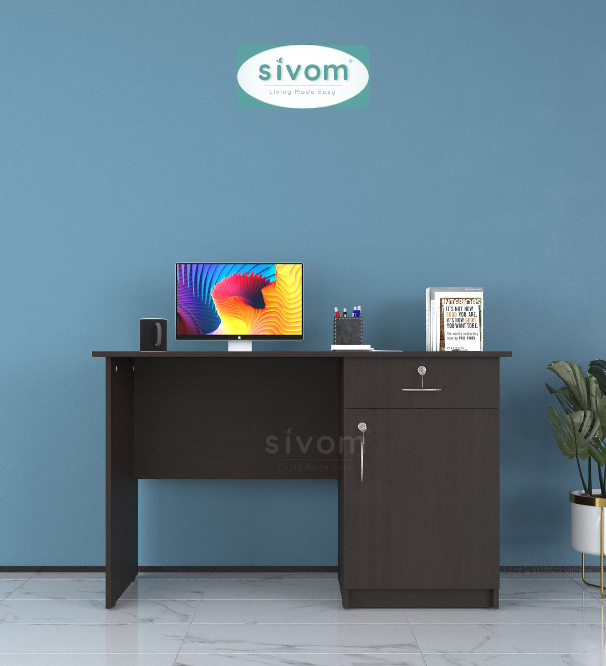 Sivom SIVOM RUBICON Multipurpose Study/Home/Office Table Engineered Wood Study Table for Modern Homes | Elegant Design & Premium Finish (Copy) (Copy) (Copy) (Copy) (Copy)