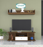 Sivom furniture SIVOM Samyang Multipurpose TV Unit fits upto 43 inch with Storage Engineered Wood TV Entertainment Unit for Modern Homes | Elegant Design & Premium Finish