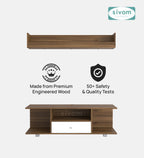 Sivom furniture SIVOM Samyang Multipurpose TV Unit fits upto 43 inch with Storage Engineered Wood TV Entertainment Unit for Modern Homes | Elegant Design & Premium Finish
