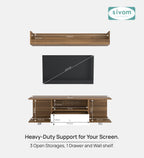 Sivom furniture SIVOM Samyang Multipurpose TV Unit fits upto 43 inch with Storage Engineered Wood TV Entertainment Unit for Modern Homes | Elegant Design & Premium Finish