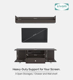 Sivom furniture SIVOM Samyang Multipurpose TV Unit fits upto 43 inch with Storage Engineered Wood TV Entertainment Unit for Modern Homes | Elegant Design & Premium Finish
