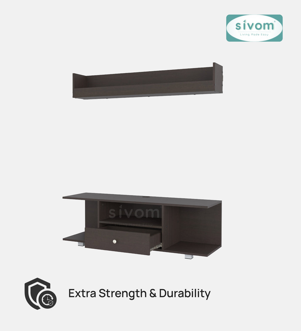 Sivom furniture SIVOM Samyang Multipurpose TV Unit fits upto 43 inch with Storage Engineered Wood TV Entertainment Unit for Modern Homes | Elegant Design & Premium Finish