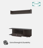 Sivom furniture SIVOM Samyang Multipurpose TV Unit fits upto 43 inch with Storage Engineered Wood TV Entertainment Unit for Modern Homes | Elegant Design & Premium Finish
