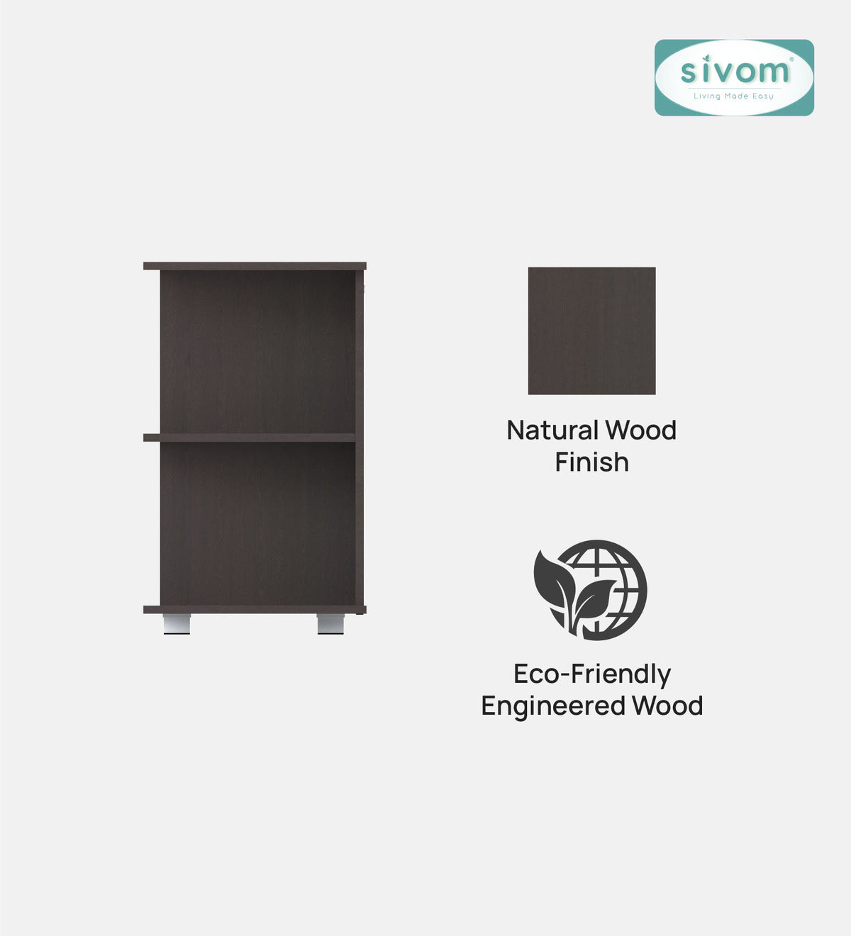 SIVOM Savan Multipurpose TV Unit fits upto 43 inch with Storage Engineered Wood TV Entertainment Unit for Modern Homes | Elegant Design & Premium Finish
