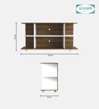 SIVOM Savan Multipurpose TV Unit fits upto 43 inch with Storage Engineered Wood TV Entertainment Unit for Modern Homes | Elegant Design & Premium Finish