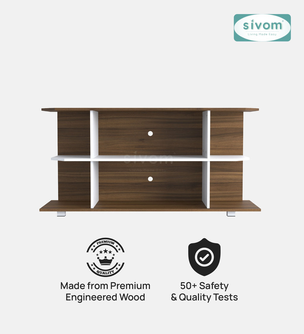 SIVOM Savan Multipurpose TV Unit fits upto 43 inch with Storage Engineered Wood TV Entertainment Unit for Modern Homes | Elegant Design & Premium Finish