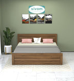 Sivom furniture SIVOM Scandi Bed with Storage Engineered Wood King Bed Engineered Wood King Bed (Delivery Condition - Knock Down)