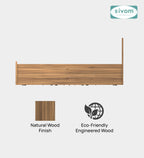 Sivom furniture SIVOM Scandi Bed with Storage Engineered Wood King Bed Engineered Wood King Bed (Delivery Condition - Knock Down)