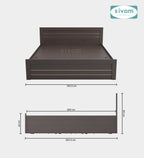 Sivom furniture SIVOM Scandi Bed with Storage Engineered Wood King Bed Engineered Wood King Bed (Delivery Condition - Knock Down)