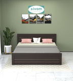Sivom furniture SIVOM Scandi Bed with Storage Engineered Wood King Bed Engineered Wood King Bed (Delivery Condition - Knock Down)