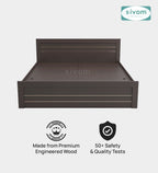 Sivom furniture SIVOM Scandi Bed with Storage Engineered Wood King Bed Engineered Wood King Bed (Delivery Condition - Knock Down)