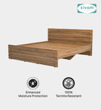 Sivom SIVOM Scandi Box Bed without Storage Engineered Wood King Bed for Modern Homes | Elegant Design & Premium Finish