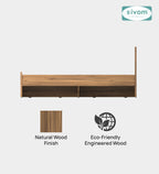 Sivom SIVOM Scandi Box Bed without Storage Engineered Wood King Bed for Modern Homes | Elegant Design & Premium Finish