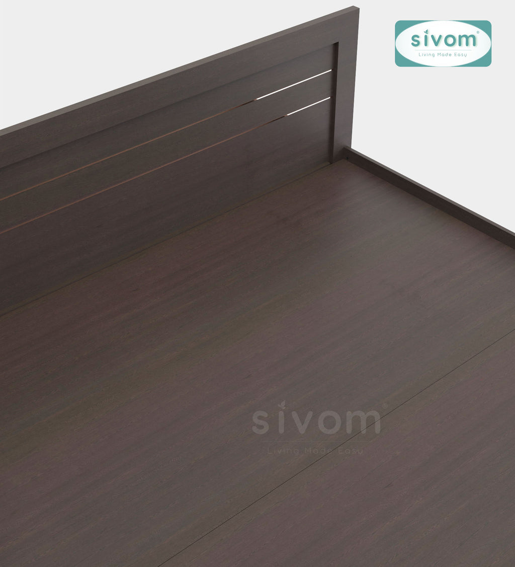 Sivom SIVOM Scandi Box Bed without Storage Engineered Wood King Bed for Modern Homes | Elegant Design & Premium Finish